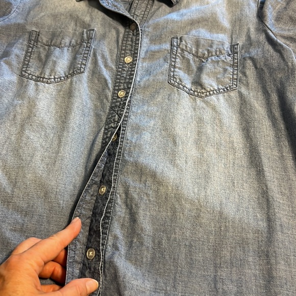 CHICO’S Shirt Chambray Top Blouse - Picture 7 of 11